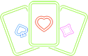 cards green neon