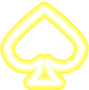 spades card symbol neon