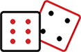 red and black dice